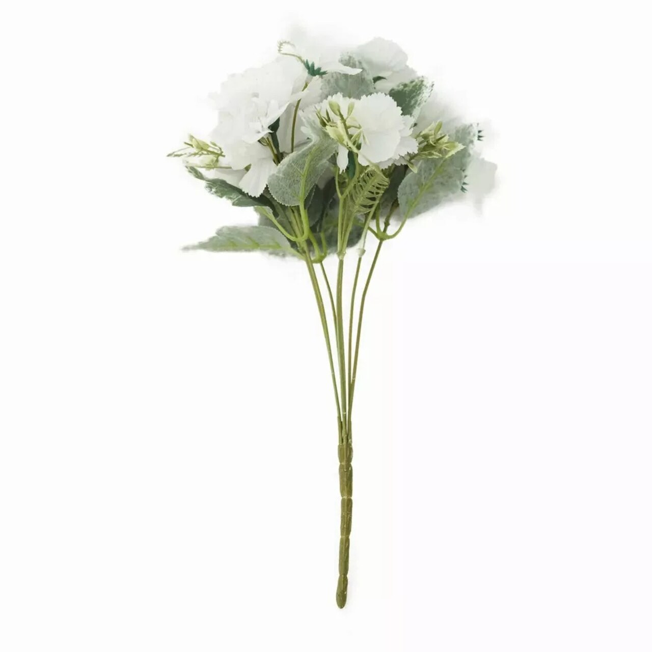 WHITE 3 Bushes 14" Silk Carnation FLOWERS Artificial Floral Bouquets